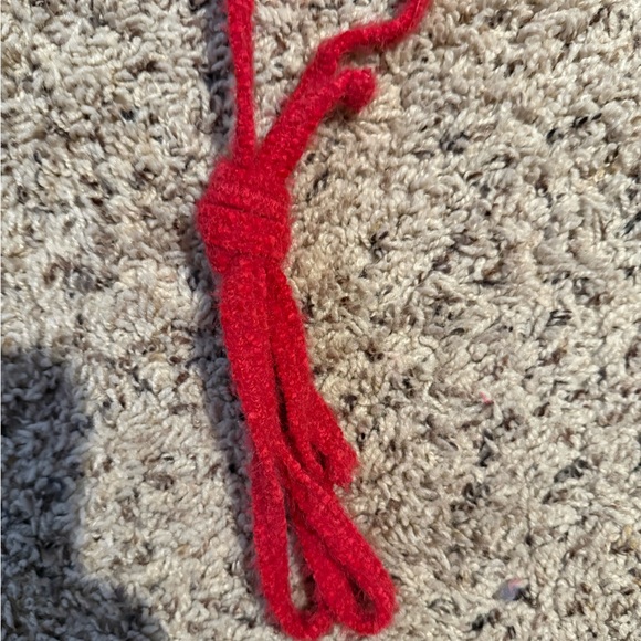 Hollister size XS red fuzzy tie front cardigan - Picture 5 of 6